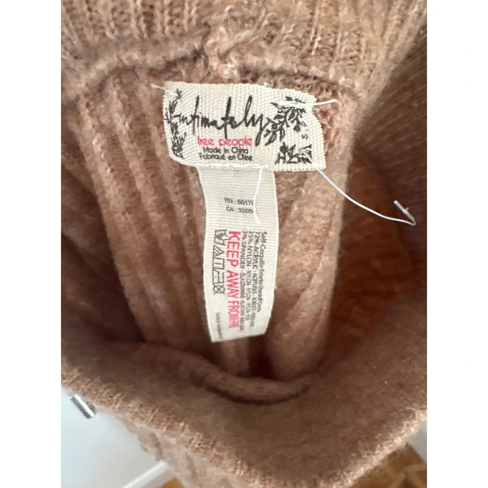 Intimately Free People Ribbed Knit Joggers Camel Brown High Rise Lounge Pants XS